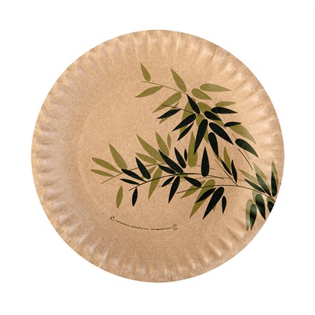 ASSIETTE FEEL GEEN 400 G/M² Ø23 CM CARTON BEIGE (VENDU PAR 800)
