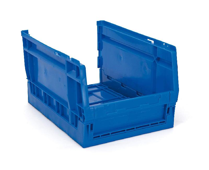 Bac de rangement pliable bleu - capacité 15L_0