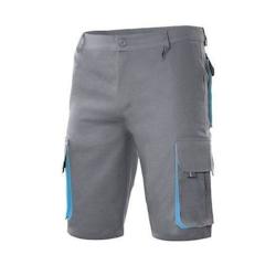 Bermuda multipoches bicolore  gris|bleu ciel T.36 Velilla - polyester 8435011464046_0