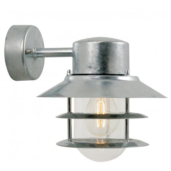BLOKHUS APPLIQUE MURALE ACIER GALVANISÉ ET VERRE E27 - NORDLUX 25051031