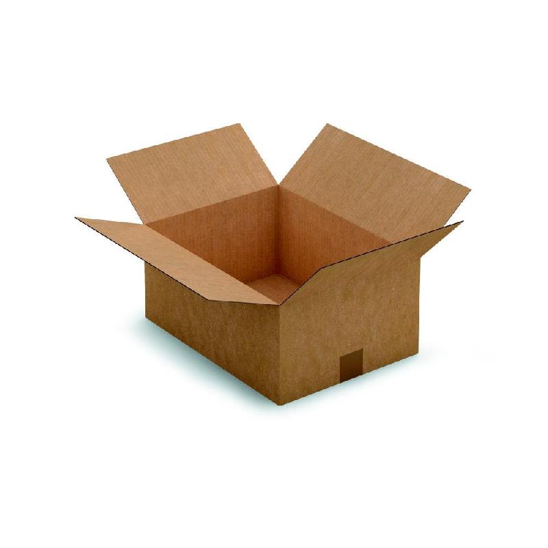 CAISSE AMERICAINE RAJA CARTON SIMPLE CANNELURE - L.INT. 40 X L.30 X H.18 CM - KRAFT BRUN - LOT DE 25