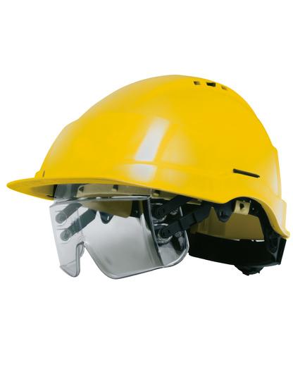 Casque IRIS2 avec lunettes intégrées - Aérations réglables - Normes EN 397, EN 166 et EN 170 - Référence casirisjau2_0