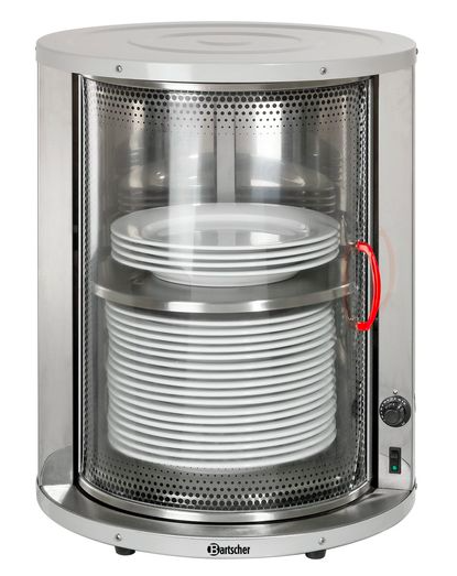 Chauffe-assiettes en acier inoxydable - capacité 30 à 40 assiettes - température réglable de 30°C à 80°C_0