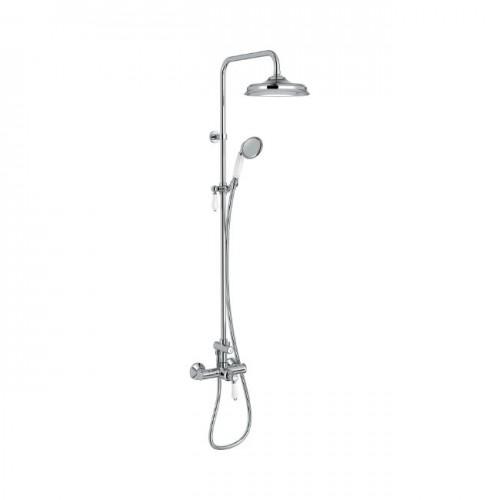 COLONNE DE DOUCHE STYLE RÉTRO - TÊTE Ø22 CM - CHROMÉ - LOUISE JACOB DELAFON