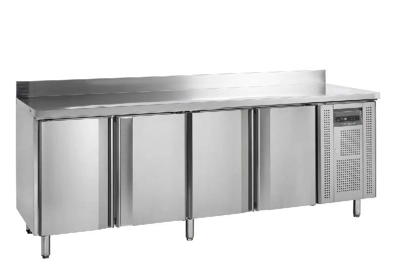 Comptoir pour saladette réfrigéré négative CF7410/-SP 4 portes GN1/1 Inox TEFCOLD_0