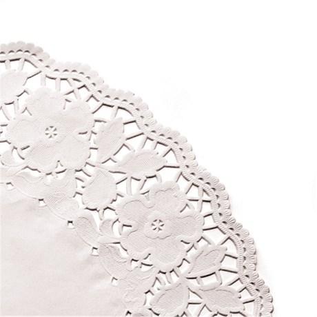 DENTELLE RONDE AJOURÉE D.31 CM LITOS BLANC (VENDU PAR 250)