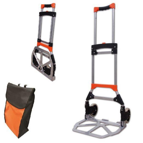 Diable pliant en aluminium - capacité 80 kg - robuste et compact - marque Rolléco_0