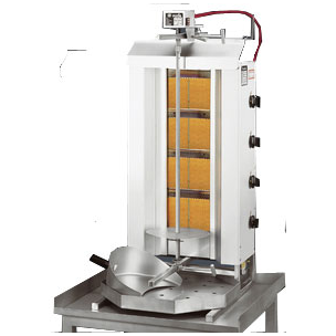 Doner kebab 4 brûleurs gaz - acier inoxydable CNS 18/10 - moteur électrique 220V_0