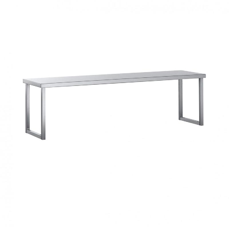 Étagère de table professionnelle en acier inoxydable AISI 304, 1 niveau, largeur 1500 mm, profondeur 350 mm, hauteur 400 mm | Sammic - 5890115_0