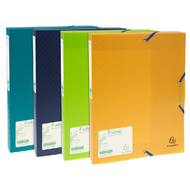 Exacompta Lot de 8 Boîte de classement FOREVER polypro, dos de 40, coloris assortis (4) - 553570E_0