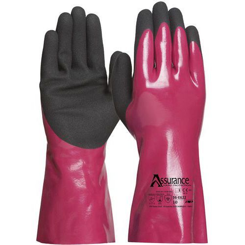 GANTS DE MANUTENTION NITRILE PROTECTIONS CHIMIQUES ENDUCTION NITRILE - 7