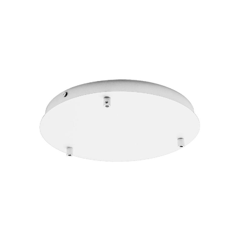 Gea Luce Rosace Plafond Ronde Blanche Ip20 Alice Pour Suspension - Base Moderne, 3 Trous, Connexion Centrale, Installation Facile - blanc ALICE B T/3_0