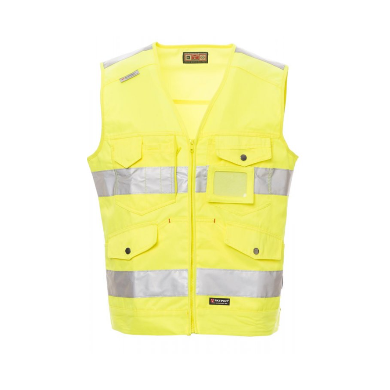 Gilet sans manches haute visibilité - effet jean - fermeture zip - bandes réfléchissantes 3M - modèle ABMASTJ000333-0087-01006_0