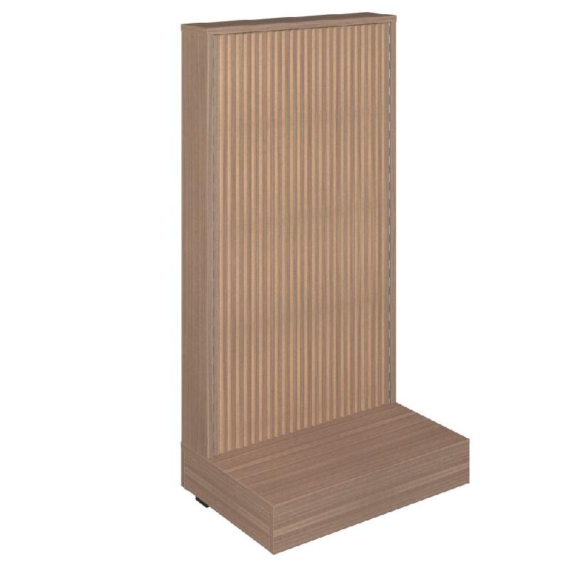 Gondole simple face Vertigo T01 MDF naturel et noyer 64x44x125cm_0