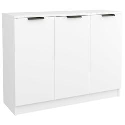 HELLSHOP26 - Buffet bahut commode armoire de rangement en bois d'ingénierie blanc 90,5 x 30 x 70 cm - Cuisine, salon ou salle de séjour_0