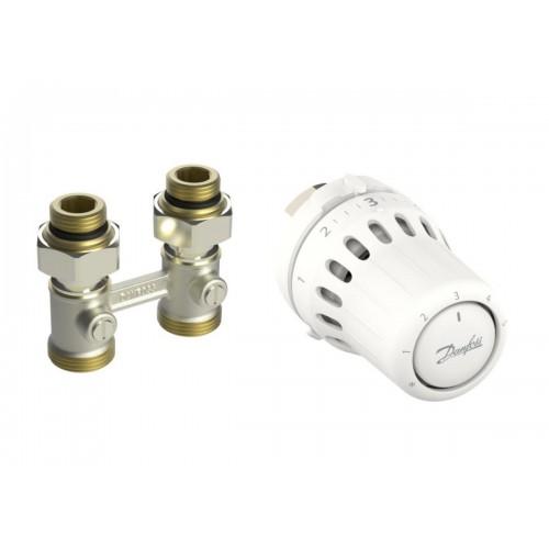 KIT THERMOSTATIQUE AVEC TÊTE M30X1,5 ET RACCORD EN H TYPE RLV-KB - REACT™ DANFOSS