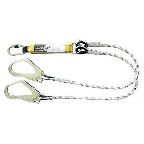 LONGE ANTICHUTE - DOUBLE - ABSORBEUR D'ÉNERGIE - 1,5 M LEVAC