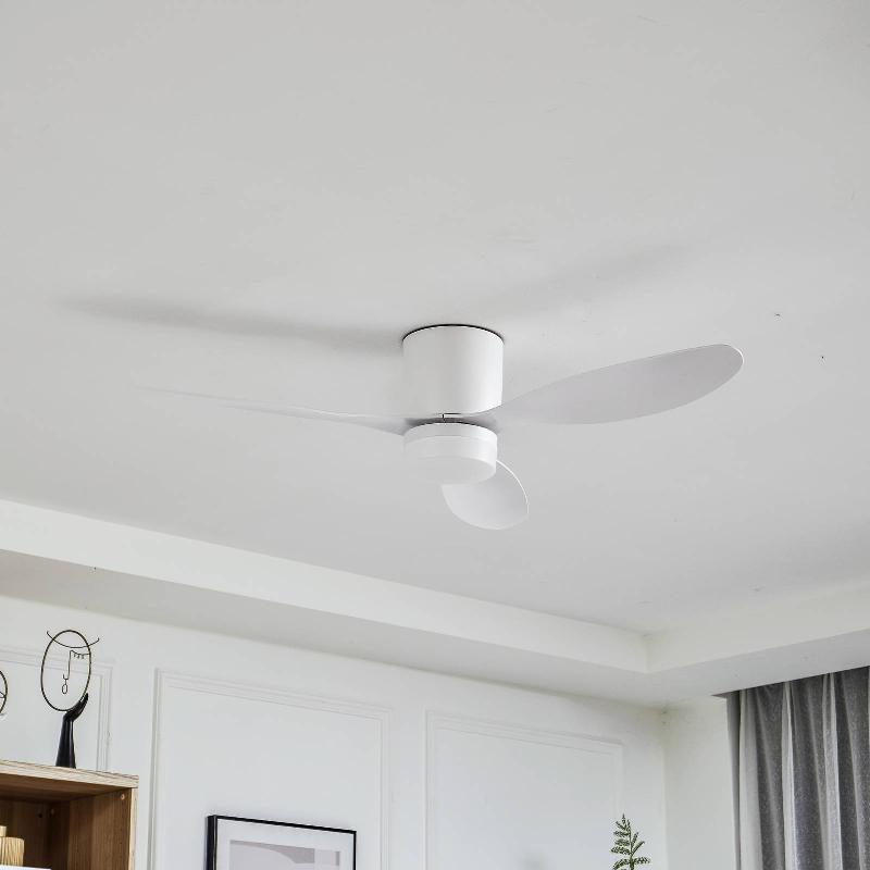 LUCANDE VENTILATEUR DE PLAFOND LED KAYU, BLANC, DC, SILENCIEUX, Ø 132 CM