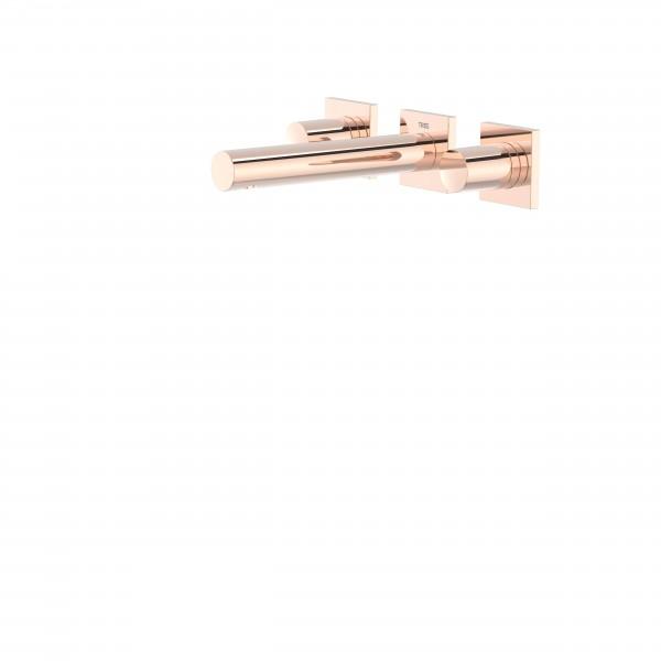 MÉLANGEUR ÉVIER MURAL BEC 156 MM OR ROSE - TRES 21175101OP