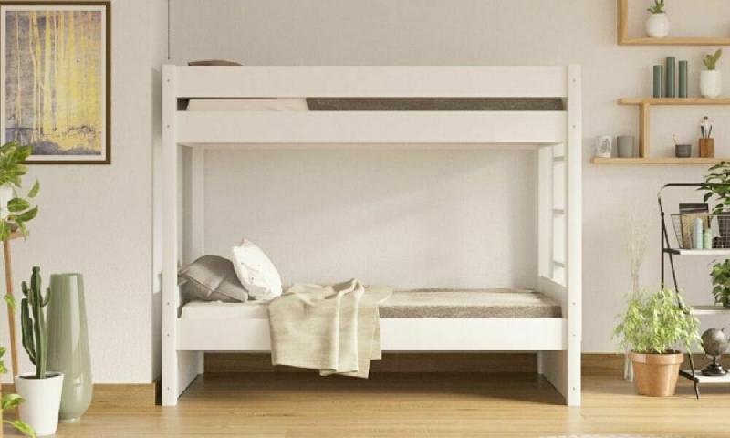 PACK LIT SUPERPOSÉ KUPA + 2 MATELAS  BLANC 80X190 CM/OPT:MATELAS ARNO LATEX
