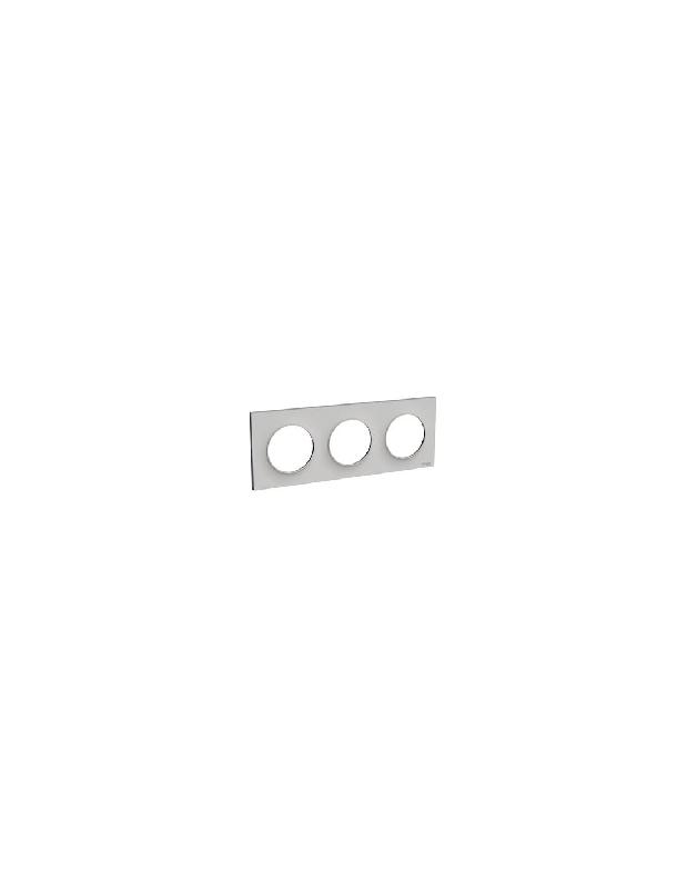 PLAQUE ODACE STYL SABLE 3 POSTES HORIZONTAL/VERTICAL ENTRAXE 71MM - SCHNEIDER ELECTRIC - S520706B1
