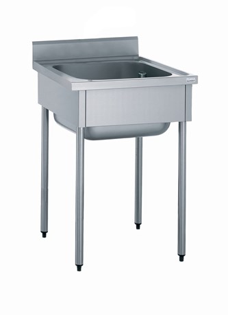 PLONGE INOX 1 BAC SANS ROBINETTERIE LONGUEUR 800 MM