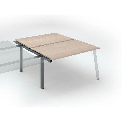 PÔLE DE 2 BUREAUX ECLA CHÊNE CLAIR L 140 X P 80 CM PIÈTEMENT MÉTAL ANTHRACITE - ÉLÉMENT SUIVANT