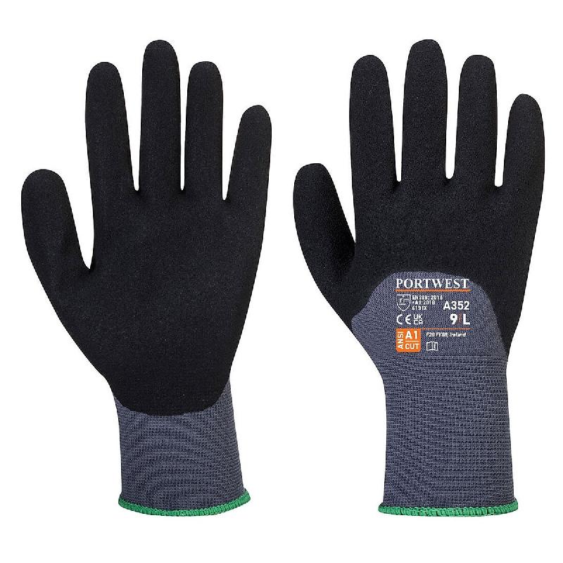 Portwest Gants DermiFlex Ultra Gris/Noir L - Taille 9 - 9 gris A352G8RL_0