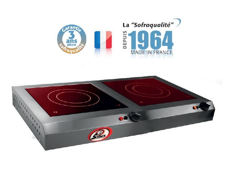 Réchaud vitrocéramique - 2 feux - diamètre 2x 250 mm alimentation - monophasé (230 v ) - 27114S_0