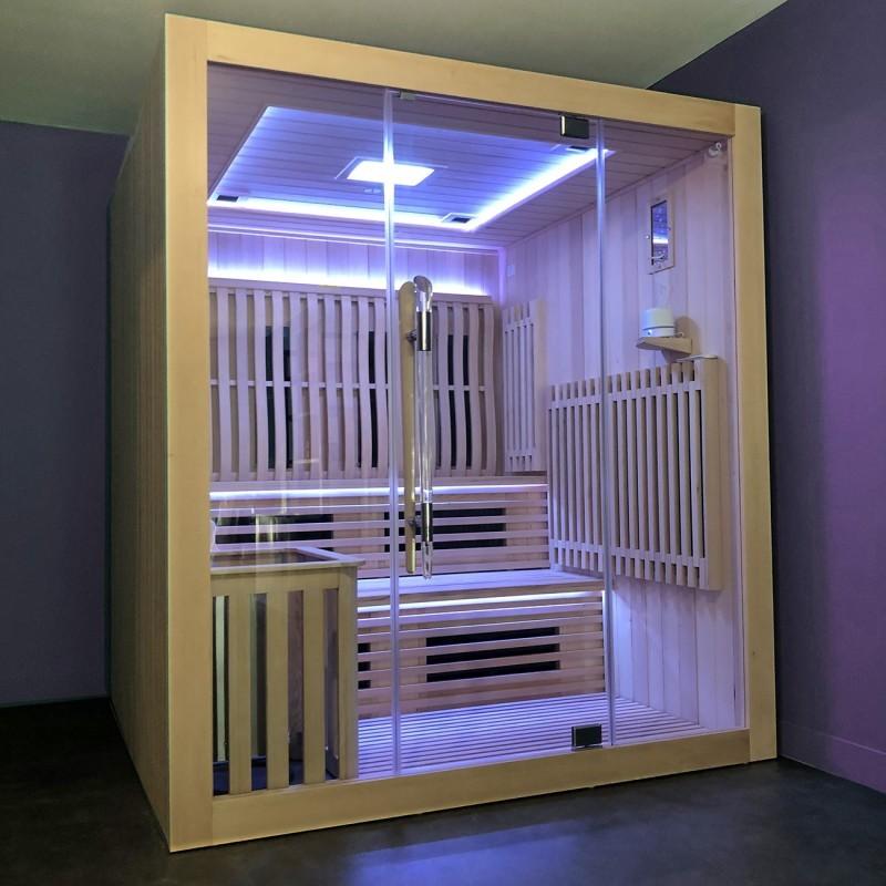 SAUNA COMBI BOREAL® ELÉGANCE 5 - 180X180 INFRAROUGE + VAPEUR_0