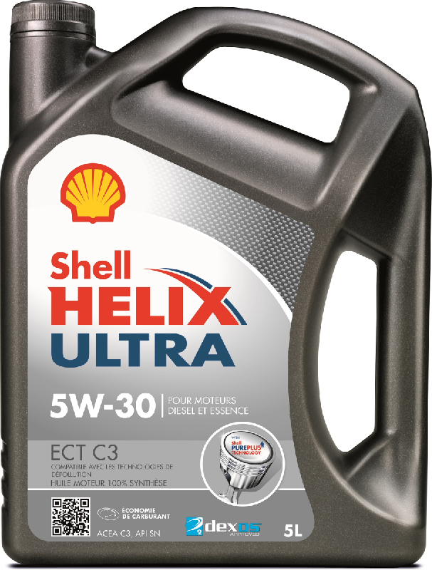 SHELL - BIDON 5 LITRES D'HUILE DIESEL OU ESSENCE HELIX ULTRA ECT 5W30 C-3 - 550042828_0