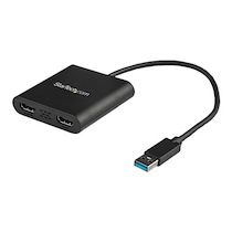 STARTECH.COM USB VERS DOUBLE HDMI - 4K - ADAPTATEUR USB VERS HDMI - CARTE GRAPHIQUE EXTERNE - USB 3.0 VERS HDMI (USB32HD2) - CÂBLE ADAPTATEUR - HDMI / USB - CONFORMITÉ TAA - 31.5 M