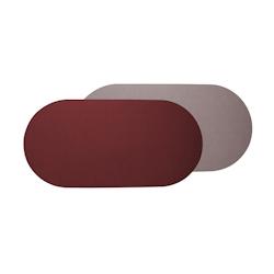 Stil Casa, set de 12 chemins de table bicolores, cousus en polyuréthane laminé, 78xh. 38 cm, finition dollar couleur bordeaux/rose. - RUN7838-BC_0