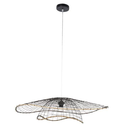 SUSPENSION LANKA XXL DOUBLE EN MÉTAL ET BAMBOU - COREP