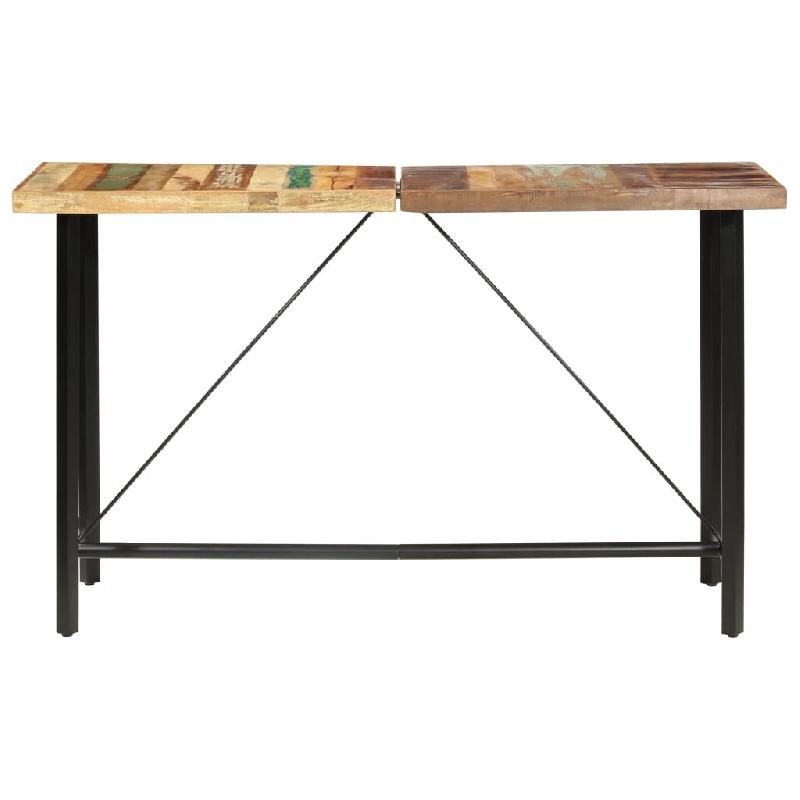 Table de bar 180x70x107 cm Bois de récupération solide Modèle Sirius Vintage - 8719883818948_0