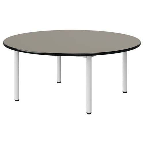 TABLE MALIBU Ø 120 T1 4P STRA ANTIB GRIS U727/NOIR BLC 9016
