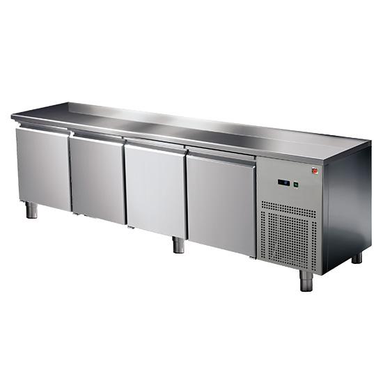 Table réfrigérée 4 portes GN 1/1 - BNA0214 - Dimensions 2330x700x850 mm - Température -2°/+8°C - Capacité 632 litres_0
