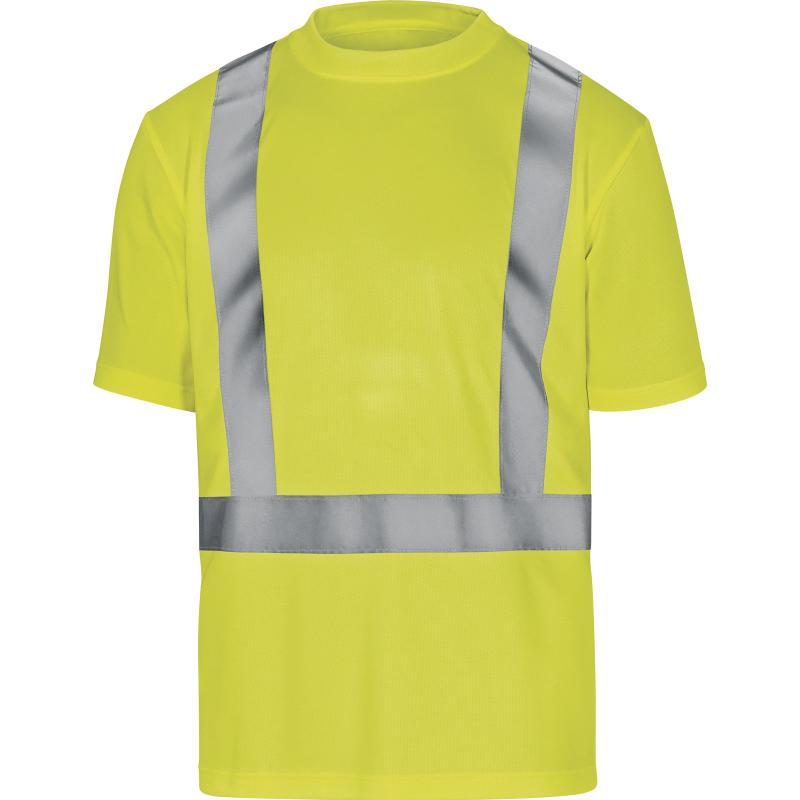 Tee-shirt polyester haute visibilité - Classe 2 - Bandes rétro-réfléchissantes cousues_0