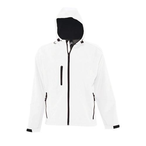 VESTE HOMME ZIPPÉE SOFTSHELL EN POLYESTER BLANC