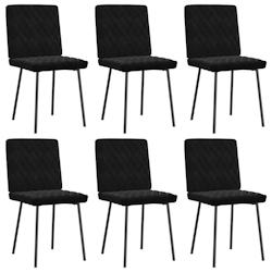 VidaXL Chaises à Manger Lot De 6 Noir Velours - noir 8721158569240_0