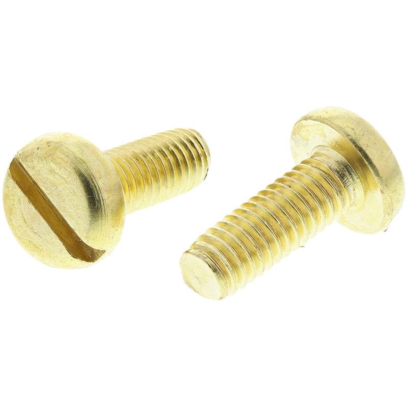 100 Vis Autotaraudeuses En Laiton M3 X 16mm - Tête Plate Fendue, Pour Bois, Marque Uxcell, Neuves