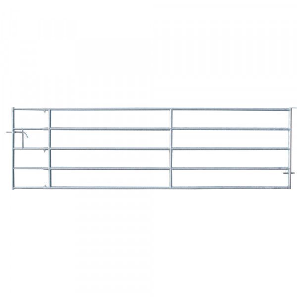401F113 - Barrière d'herbage extensible en acier galvanisé - 5 lisses, tube Ø 40 mm - Equip’Horse_0
