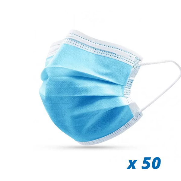 50 Masques chirurgicaux stériles - 3 plis - Norme CE EN 14683 type 1 - Phenix Care - EFB 95% - Sachets de 10 x 5_0