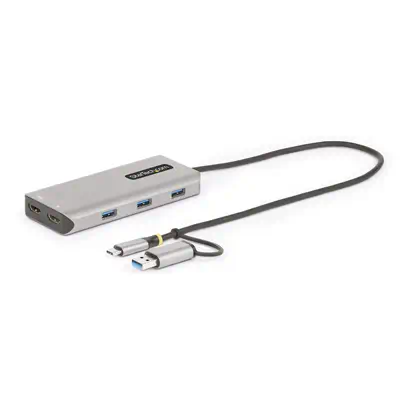 Adaptateur Multiport USB-C avec Dongle USB-C vers USB-A, Double HDMI (4K30Hz/1080p60Hz), 3x USB-A 5G_0