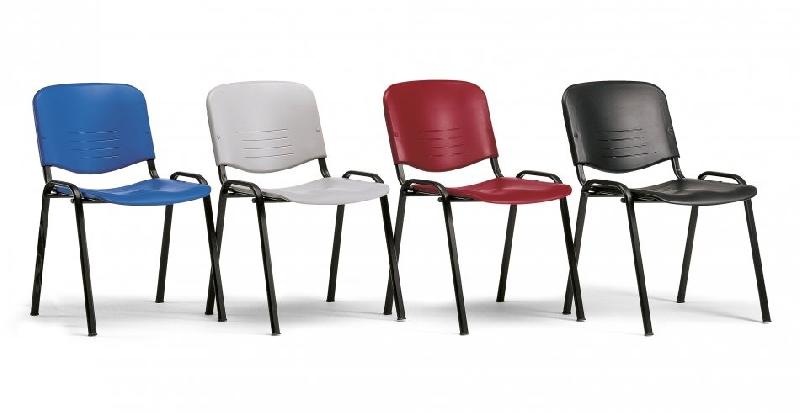 Chaise de réunion Jess en polypropylène M2 - piètement chromé ou alu - pratique et robuste_0