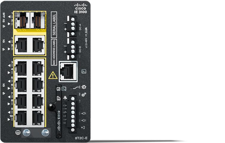 Cisco Catalyst IE-3100-8T2C-E commutateur réseau Géré L2 Gigabit Ethernet (10/100/1000) Noir_0