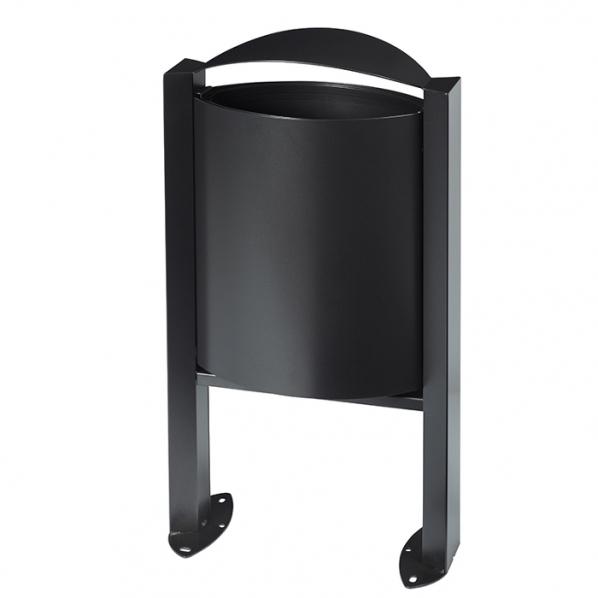Corbeille sur pied ARKEA 40L Manganèse - Design épuré - Marque ROSSIGNOL_0