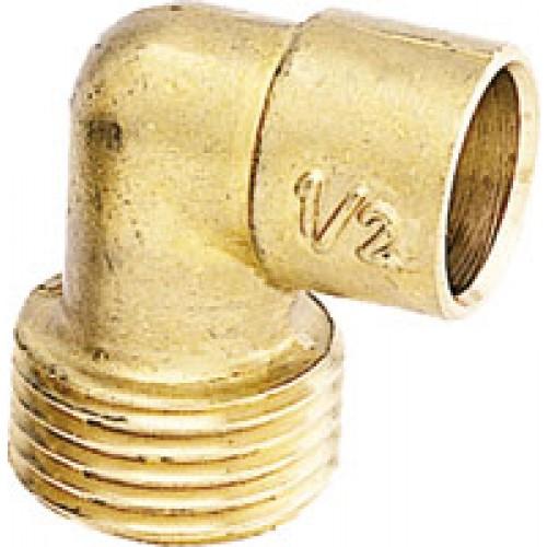 COUDE À SOUDER MÂLE À VISSER - DIAMÈTRE 16 - FILETAGE 15/21 BRICOZOR