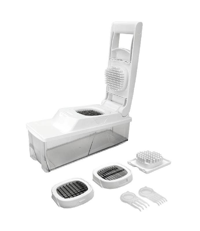 Coupe-légume Coupe-frites avec 3 grilles inox_0