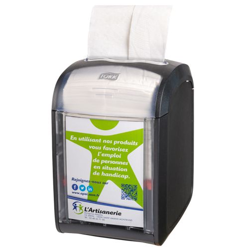 Distributeurs de serviettes de table - APEI - plastique noir - Réf. A700 - dimensions H188 x l148 x P124 mm_0